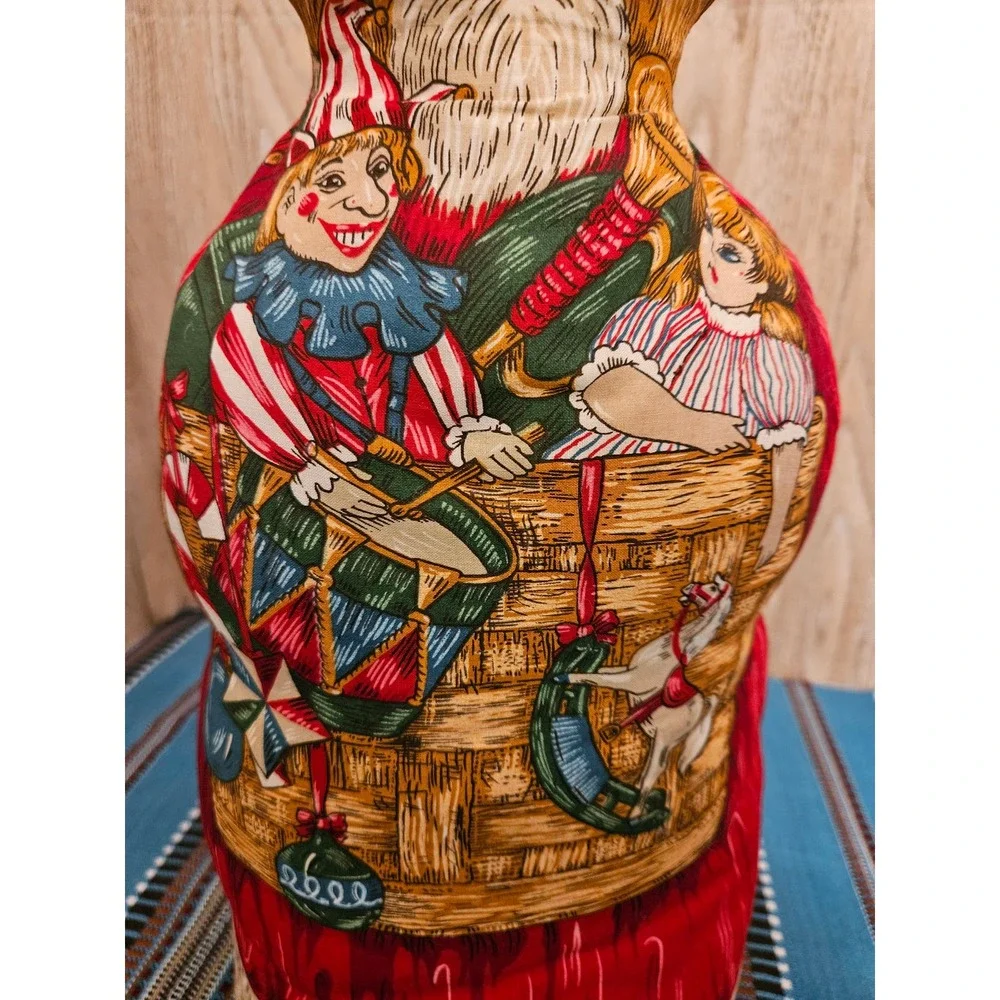 Vintage Cranston Father Christmas Soft Sculpture Santa Claus Fabric Pillow